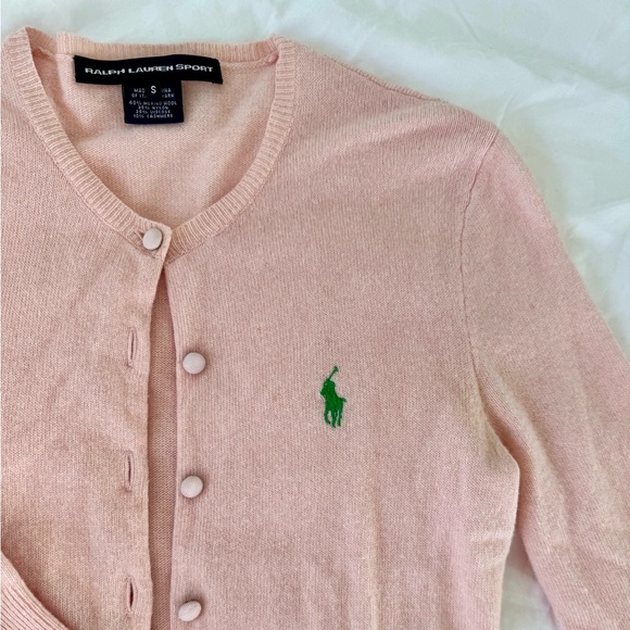 Vintage Ralph Lauren Sport Pink Cardigan - Picture 2 of 7